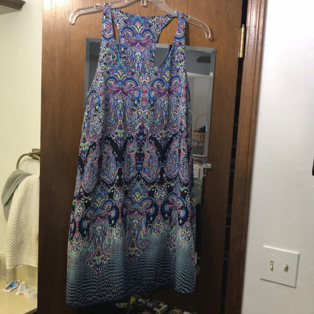 Sequin Hearts Paisley Tank Dress Womens M
